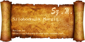 Szlobodnyik Margit névjegykártya